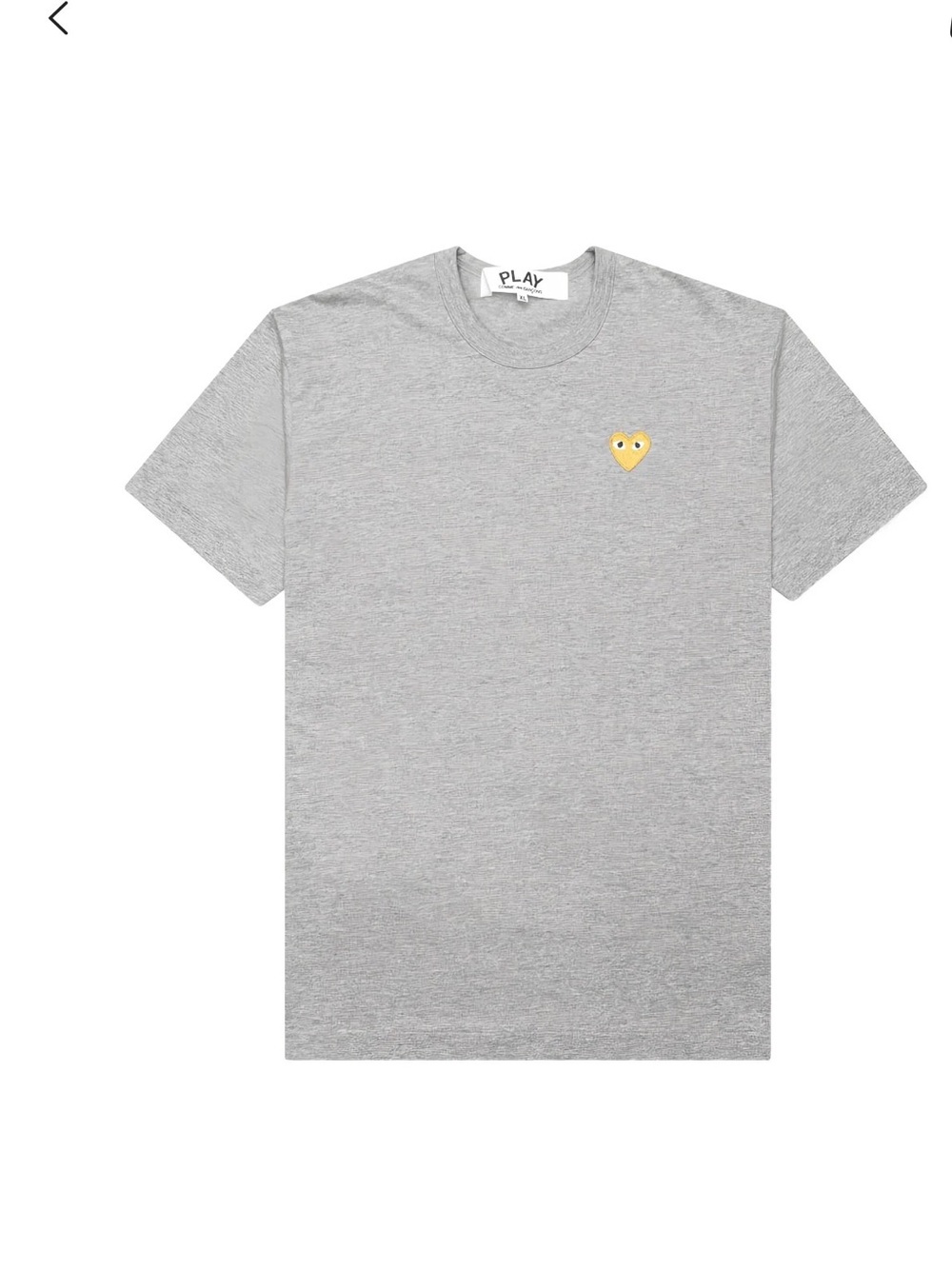 Comme des Garcons Grey T-Shirt with Yellow Heart Logo